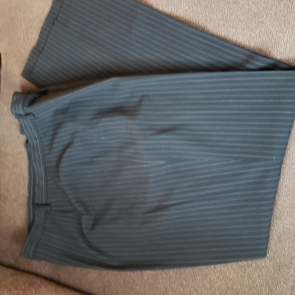 Raffaella Women's Dress Pants Pinstripe Navy /Blue /White Size 14